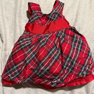 Janie and Jack Red silk Plaid Dress